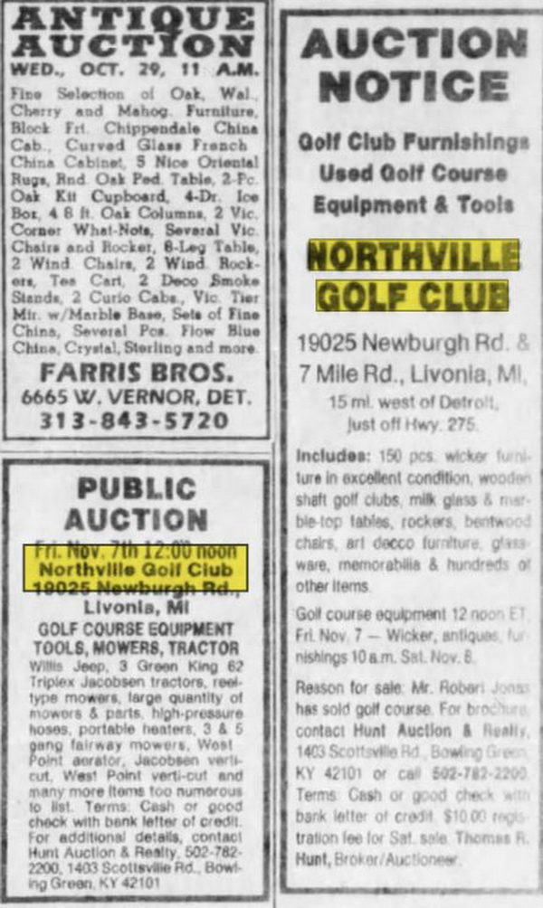 Northville Golf Club - Oct 26 1986 Article (newer photo)
